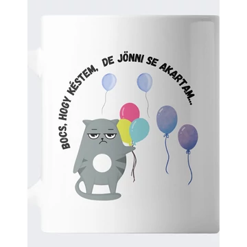 Bocs, hogy késtem, de jönni se akartam feliratos bögre
