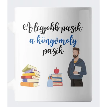 A legjobb pasik a könyvmoly pasik bögre