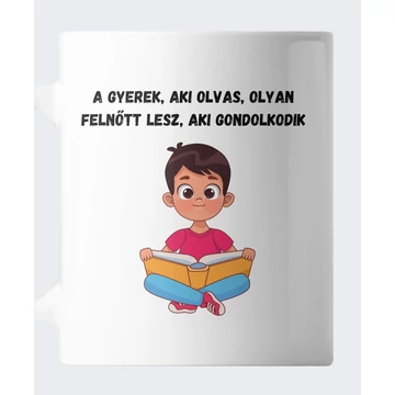 A gyerek aki olvas bögre - fiú