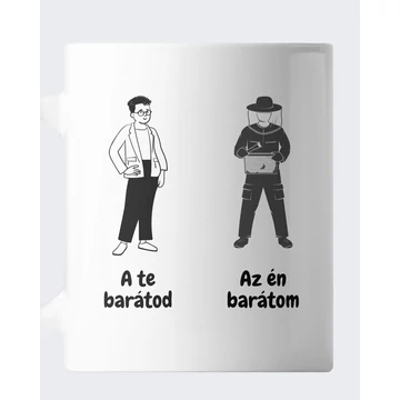 Én barátom fekete fehér bögre