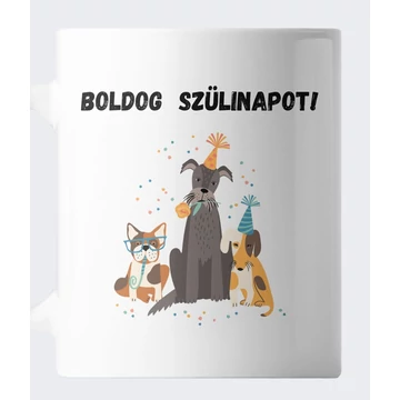 Három kiskutya szülinapi bögre