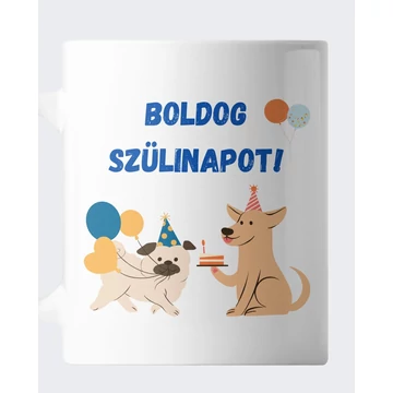 Két kiskutya szülinapi bögre