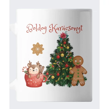 Mézeskalács karácsonyfával bögre