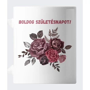 Rózsák szülinapi bögre