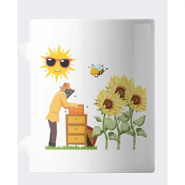 Tűző nap és méhészruha bögre